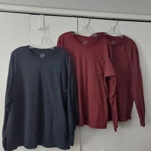 Bundle Men's Long Sleeve Pocket Tees XL